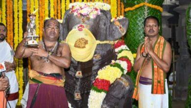 నందీశ్వర స్వామి వారికి విశేష పూజలు